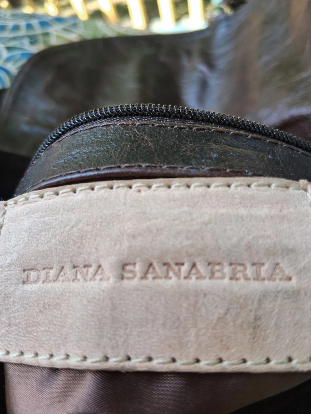 Vintage Diana Sanabria Fringed Oversized Crossbody Bag Brpwn